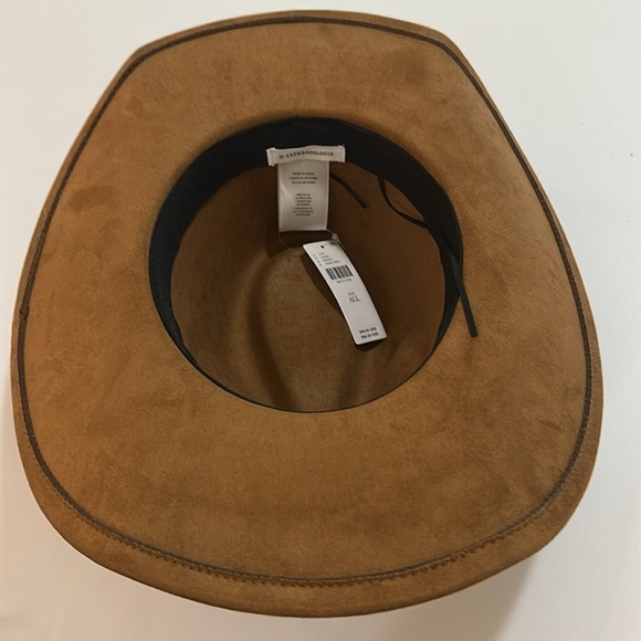 NWT SOLD OUT By Anthropologie Faux-Suede Rancher Hat in Honey Brown OS - Picture 13 of 14